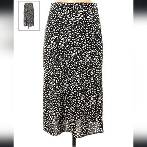 LA MIEL Black and White Midi Skirt